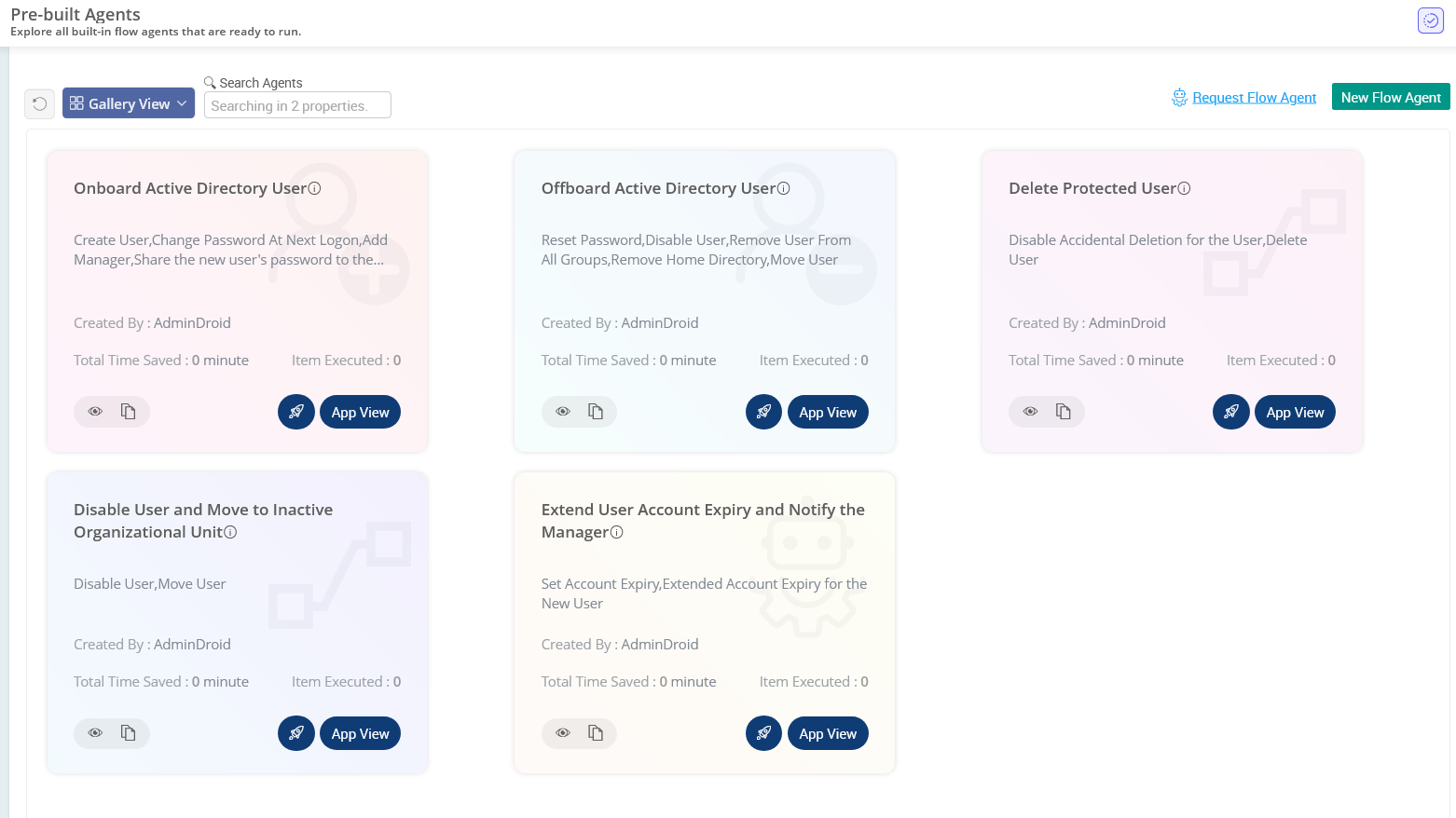 Pre-built Automation Agent by AdminDroid